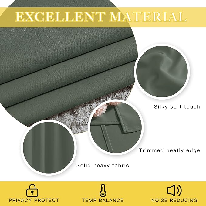 NICETOWN Blackout 90 inch Sliding Door Curtain - Image 5