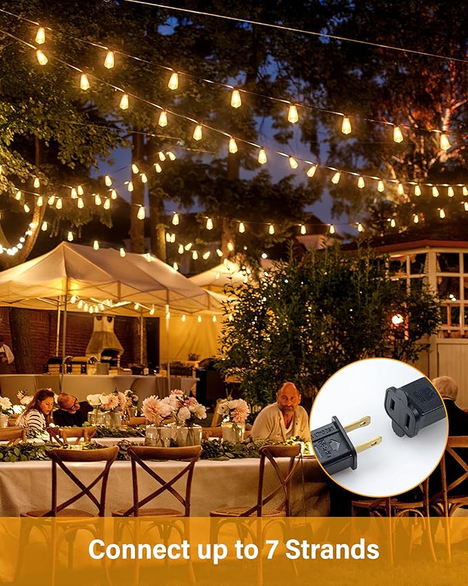 200FT LED Outdoor String Lights, 2700K LED Patio Lights Outdoor Waterproof - Image 5