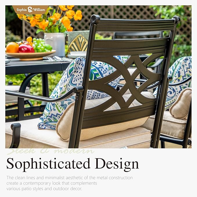 Sophia and William Swivel Patio Dining Set - Image 2