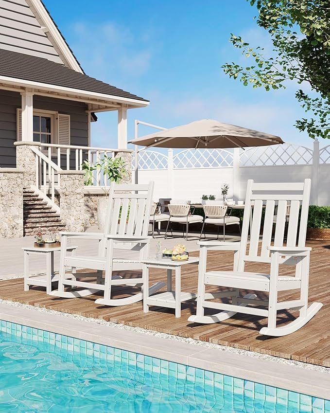 HDPE Rocking Chair Outdoor Set of 4 - Image 6