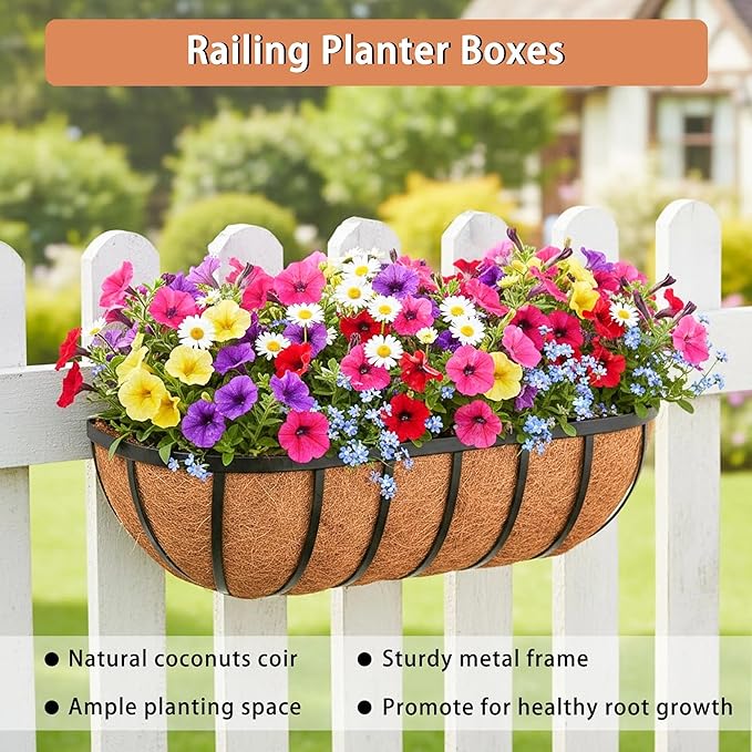 30'' Window Box Railing Planter - Image 2
