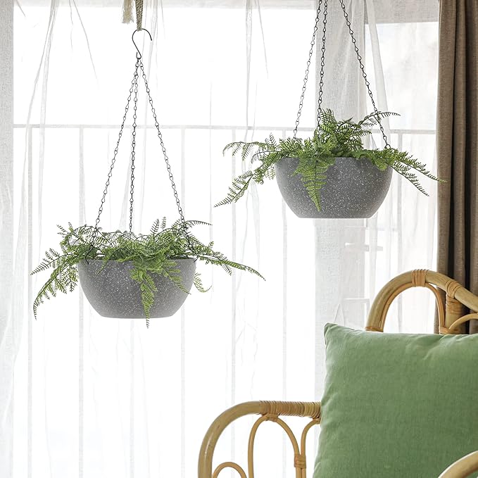 T4U Hanging Planters for Indoor Outdoor Plants 2 Pack - Image 9