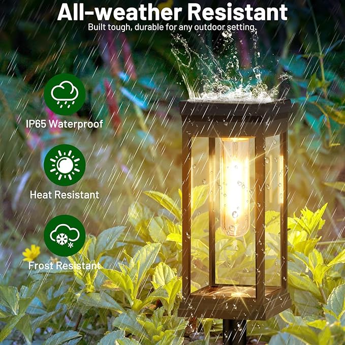 BesLowe Upgraded Solar Pathway Lights Outdoor, Super Bright Outside Lights - Image 4