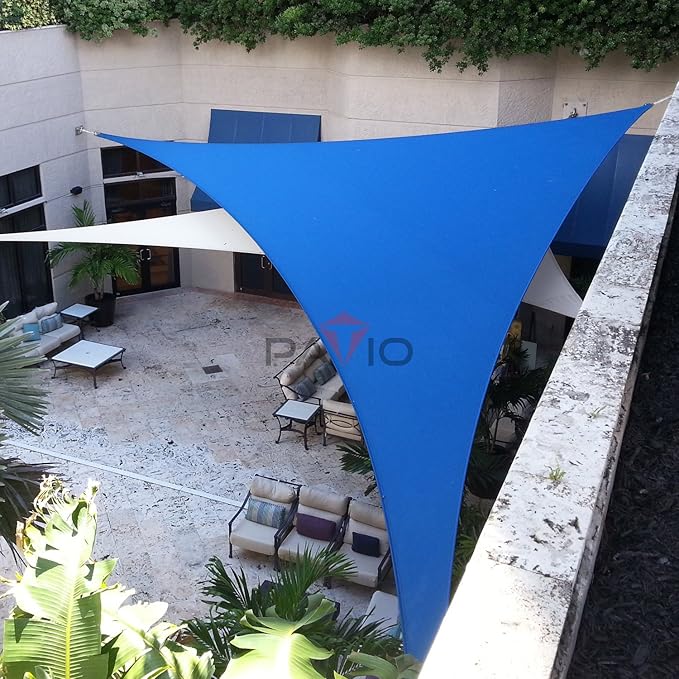 Patio Paradise 4' x 4' x 4' Sun Shade Sail Triangle Canopy Shade Cloth Fabric - Image 5