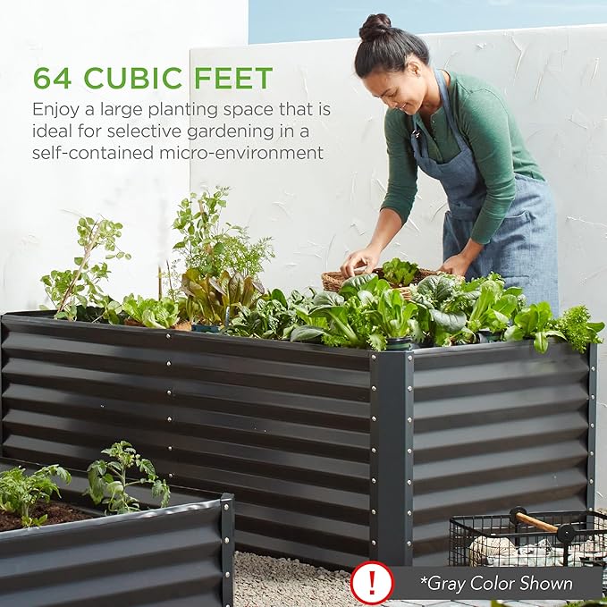 Best Choice Products 8x4x2ft Outdoor Metal Raised Garden Bed, Deep Root Planter - Image 8