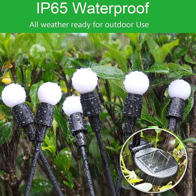 6-Pack Garden Solar Lights, 48 LED Solar Lights Outdoor - Image 2