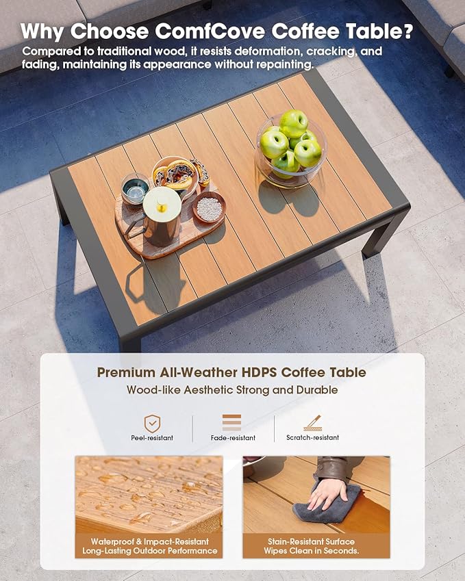 Aluminum Outdoor Patio Furniture Loveseat, All Weather Patio Conversation Sets - Image 7