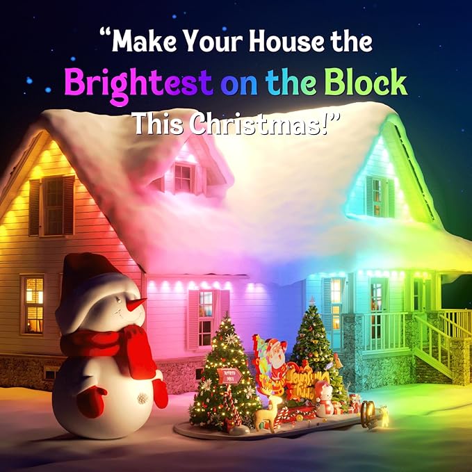 Fitop Permanent Outdoor Lights, 150FT RGB Waterproof LED Lights - Image 7