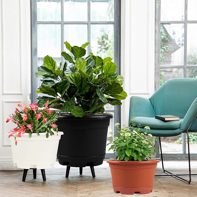 5 Packs 13 inch Plant Pot Modern Decorative Garden Pot - Image 7