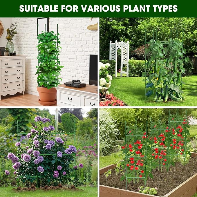 3 Pack Tomato Cages for Garden, Heavy Duty Adjustable Tomato Stake Support for - Image 7