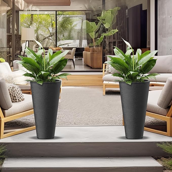 Kante Tall Round Planter Set of 2 - Image 4