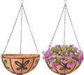 Hanging Baskets Planter for Plants, 2 Pack 10 Inch Round Metal Wire Hanging by ARVINKEY