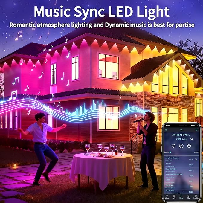 500ft permanent outdoor light, RGB outdoor eave lights - Image 3
