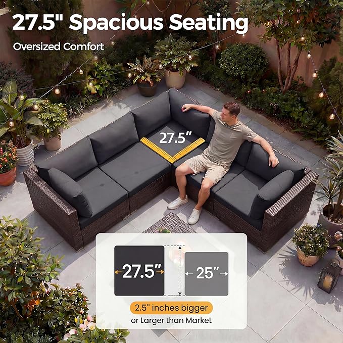 NICESOUL Extra Large Size Patio Furniture Set - Image 6