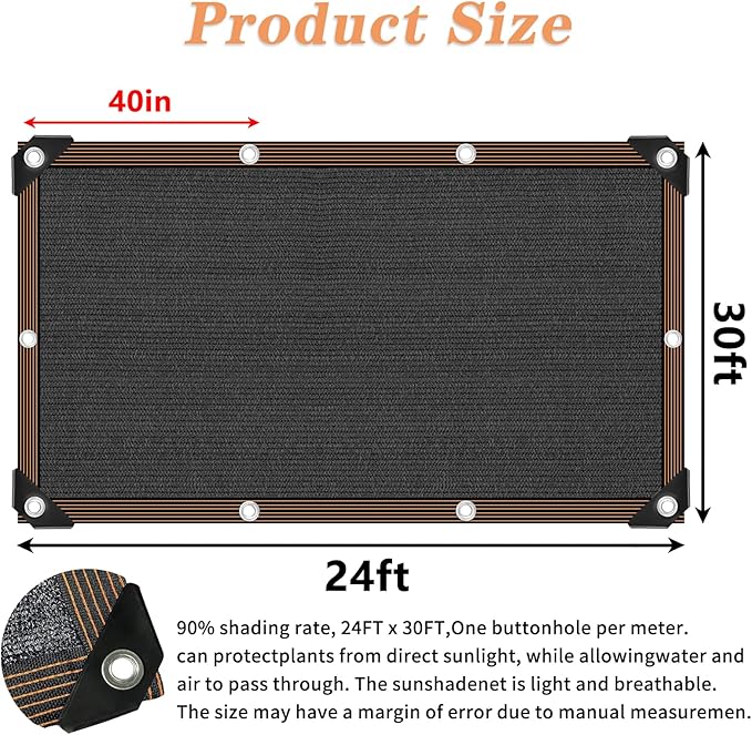QLOFEI Shade Cloth for Patio, 80-90% Sunblock Sails for Garden Pergola Outdoor - Image 2