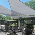 LOVE STORY Custom Size 12'x24'x26.8' Silver Grey Sun Shade Sail Triangle by LOVESTORY