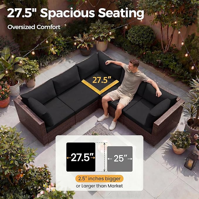 NICESOUL Modern Large Patio Furniture Set - Image 6