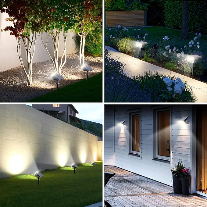 Solar Spot Lights Outdoor Waterproof IP65, 2-in-1 Solar Landscaping Spotlights - Image 2