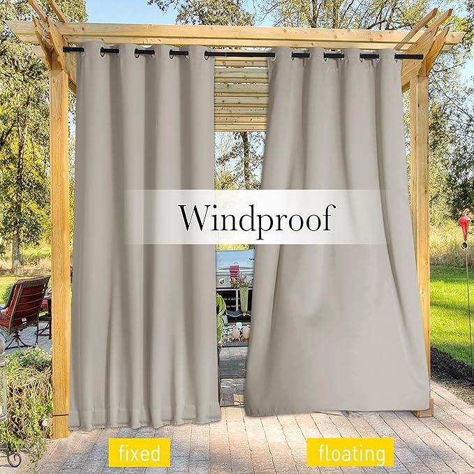 NICETOWN 2 Panels Outdoor Curtains - Image 5