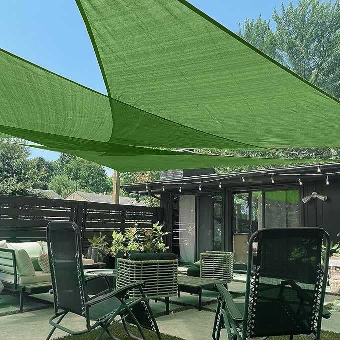 LOVE STORY Custom Size 12'x18'x21.6' Piquant Green Sun Shade Sail Right by LOVESTORY