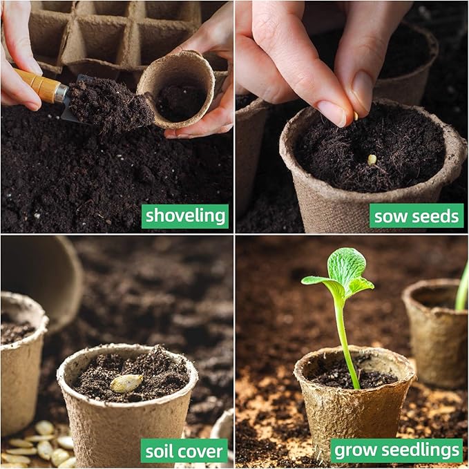 JERIA 50-Pack 3.15 Inch Peat Pots - Image 5