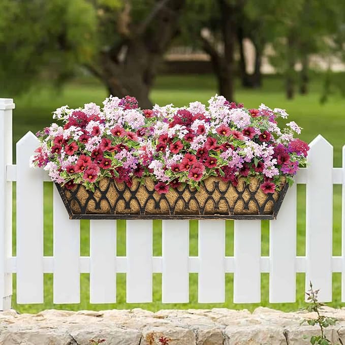 6 Pack 30 Inch Window Boxes Planters Railing Planter Box - Image 4