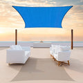 ColourTree 8' x 12' Blue Rectangle CTAPS16 Sun Shade Sail Canopy Mesh Fabric UV by ColourTree