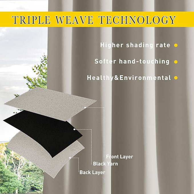 NICETOWN 2 Panels Outdoor Curtains - Image 6