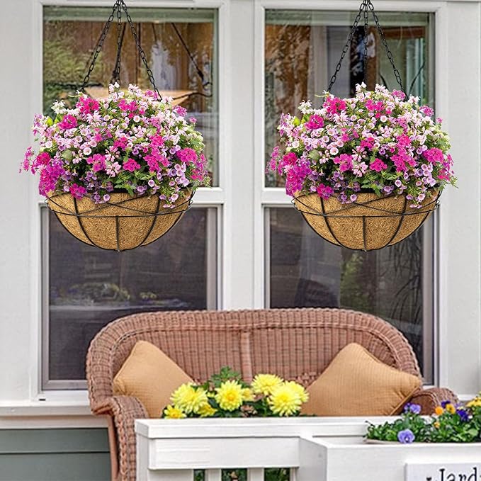 4 Pack 16 Inch Hanging Planters - Image 4