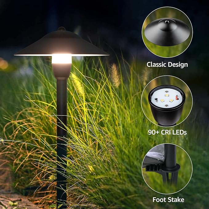 SUNVIE Low Voltage Pathway Lights Wired Path Light Outdoor 3W 12-24V 3000K - Image 3