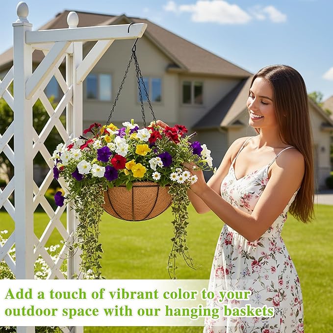 4 Pack Hanging Planter Basket - Image 7