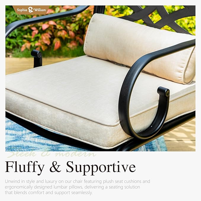 Sophia and William Swivel Patio Dining Set - Image 4