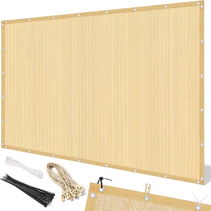 Artpuch 90% Sun Shade Cloth, 6 x 12 FT Pergola Shade Cover Canopy by Artpuch