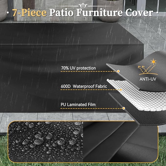 Aoxun 15 Piece Patio Furniture Set - Image 9