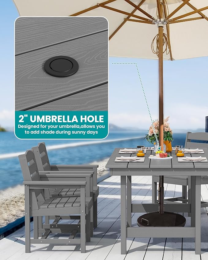 SERWALL 67" Outdoor Dining Table - Image 2