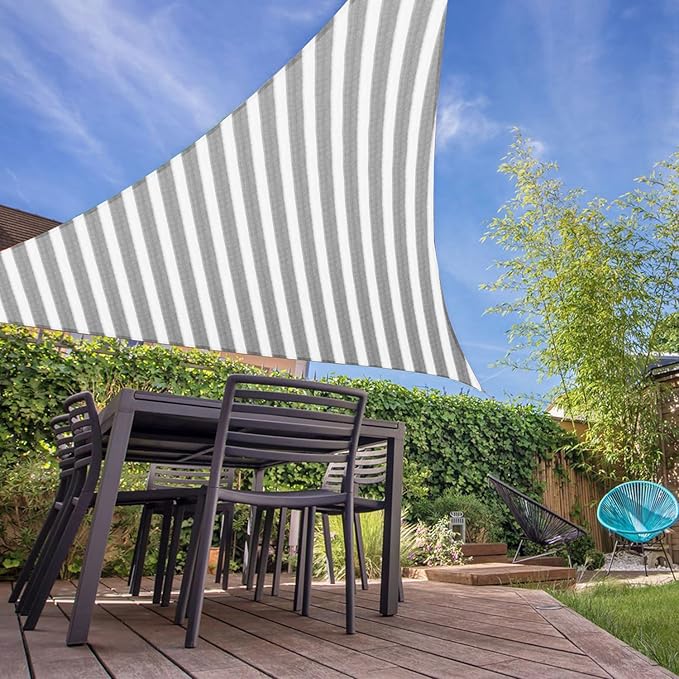 E&K Sunrise 19' x 19' x 19' Sun Shade Sail Triangle Canopy Shade Cover UV Block - Image 7