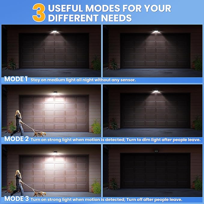 Solar Motion Sensor Outdoor Lights, Super Bright Solar Lights Outdoor Waterproof - Image 3