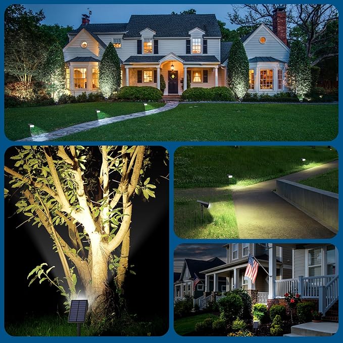 Solar Spot Lights Outdoor, Solar Lights Outdoor Waterproof IP65, 4 Brightness - Image 7