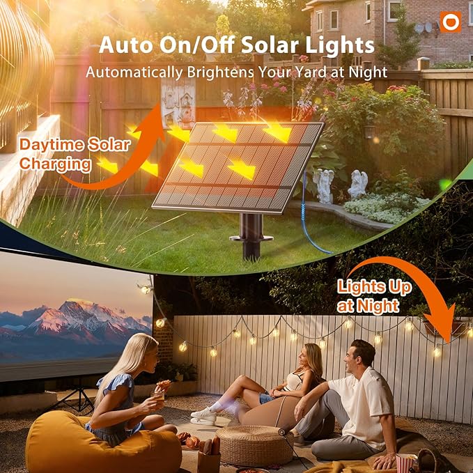 addlon 50FT Solar String Lights Outdoor Waterproof - Image 2