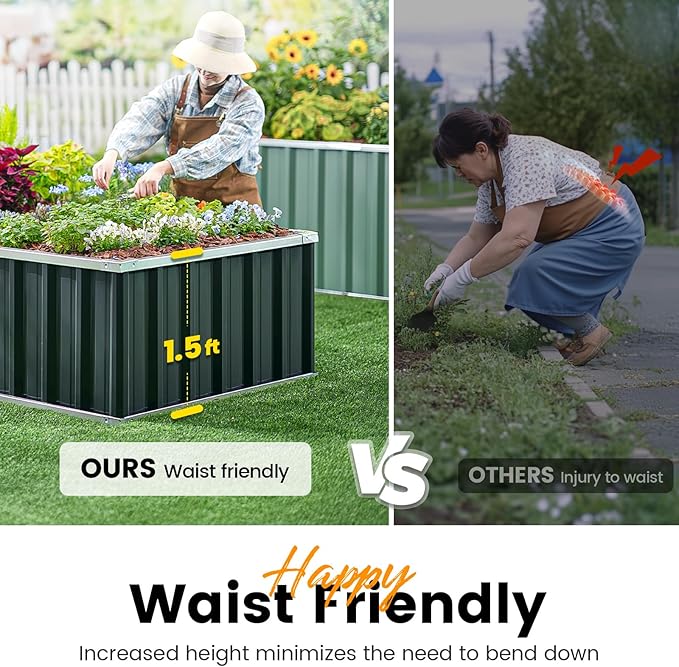 KING BIRD Galvanized Raised Garden Bed - Image 5