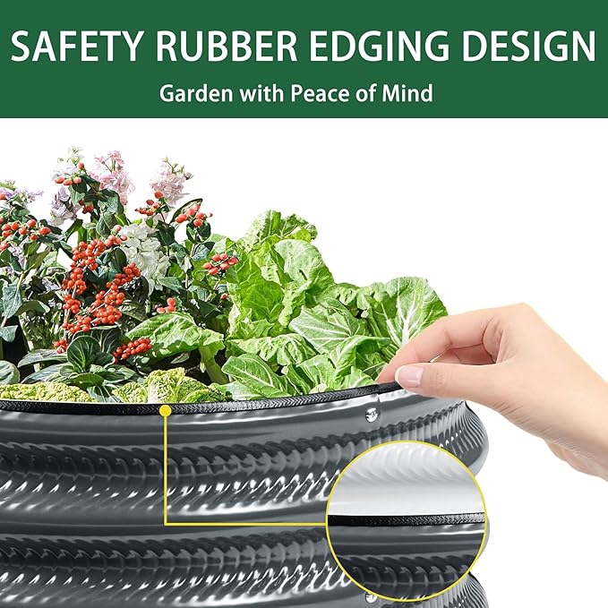 2 Pcs 2x2X1 ft Galvanized Raised Garden Bed - Image 5