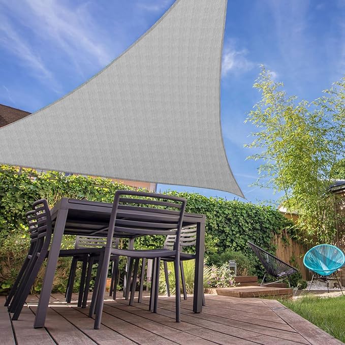 E&K Sunrise 2' x 2' x 2' Sun Shade Sail Triangle Canopy Shade Cover UV Block - Image 7