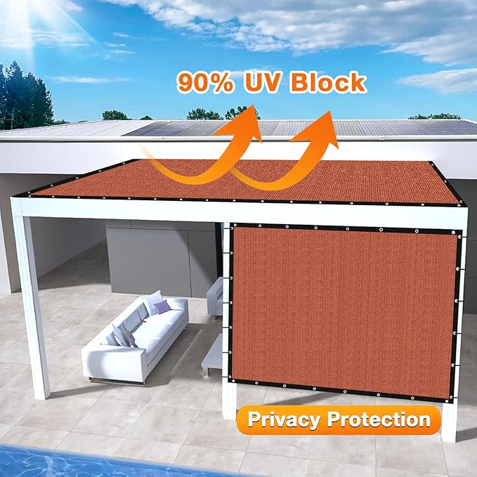 Artpuch 90% Sun Shade Cloth, 6 x 9 FT Pergola Shade Cover Canopy - Image 3