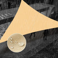 SUNNY GUARD Waterproof Sun Shade Sail 7'x9'x11.4' Sand Right Triangle UV Block by SUNNYGUARD