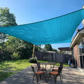 SUNLAX Sun Shade Sail 7' x 15' Turquoise Blue Rectangle Canopy Sail Shade Cover by SUNLAX