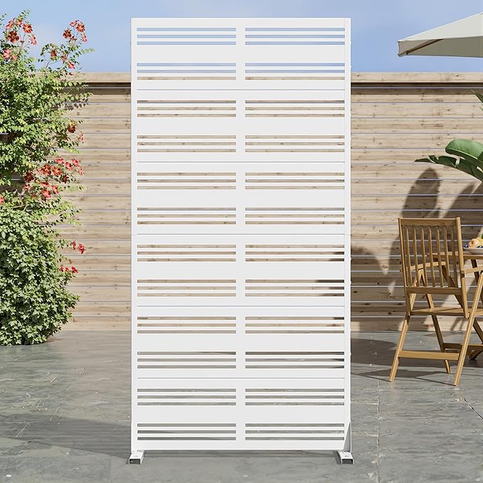 Casaphoria 72" H x 35" W Metal Privacy Screen, Outdoor Freestanding Decorative by Casaphoria