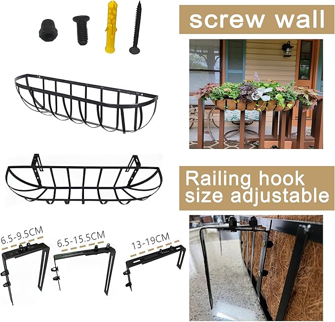4pack 36-inch Window Sill Window Railing Planters - Image 5
