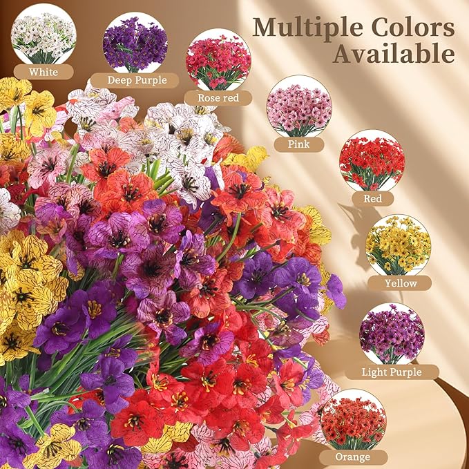 24 White Bundles Artificial Flowers - Image 3