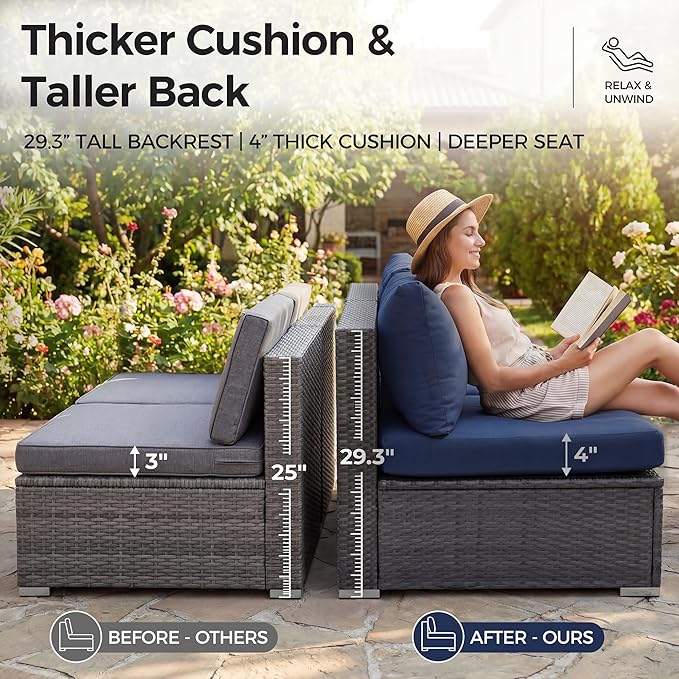 NICESOUL 18 Piece Patio Furniture Set - Image 6