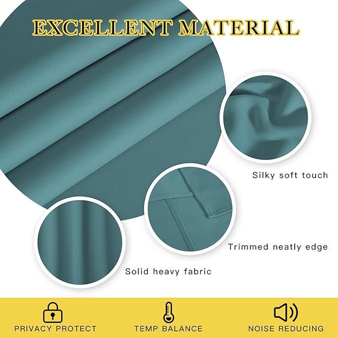 NICETOWN Sliding Door Window Treatment Blackout Patio Door Curtain Panels - Image 2